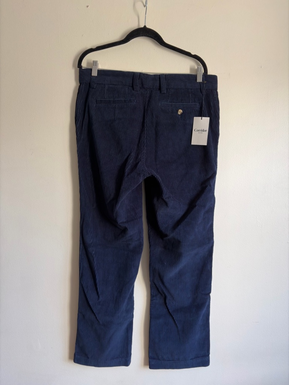 NWT Corridor Pleated Corduroy Pants in Navy 32x32